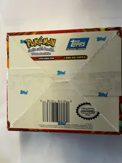 Pokemon TV Animation 1999 Topps Blue Label Box Factory Sealed - Image 4