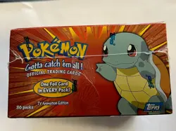 Pokemon TV Animation 1999 Topps Blue Label Box Factory Sealed - Image 5