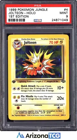 Pokemon 1999 Jolteon 4/64 Holo 1st Edition Jungle PSA 9 - Image 1