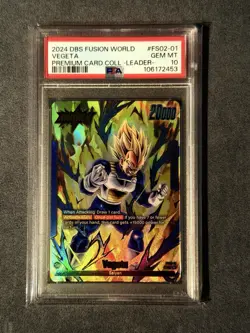 Vegeta FS02-01 Premium Card Collection Dragon Ball Fusion World PSA 10 - Image 1