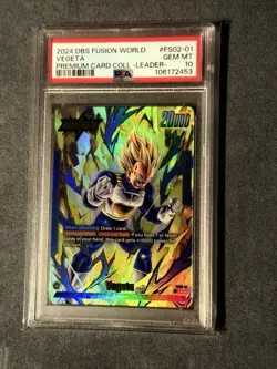 Vegeta FS02-01 Premium Card Collection Dragon Ball Fusion World PSA 10 - Image 2