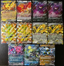Pokemon ex & V Card Lot (11) Gholdengo UR, Zapdos ex, Crobat V, 151 Full Art IR - Image 1