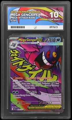 Mega Gengar Ex 269/217 Ascended Heroes ACE 10 (Perfect Subgrades) Pokemon Card - Image 1