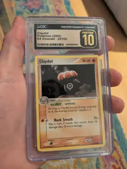 (POP 5) CGC 10 PRISTINE Pokemon Claydol 24/106 EX Emerald 2005 Card - Image 1