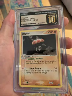 (POP 5) CGC 10 PRISTINE Pokemon Claydol 24/106 EX Emerald 2005 Card - Image 2