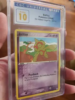 (POP 1) CGC 10 PRISTINE Pokemon EX Hidden Legends 52/101 Baltoy Card 2004 - Image 2