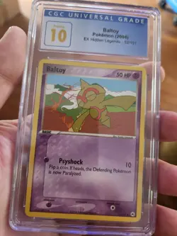 (POP 1) CGC 10 PRISTINE Pokemon EX Hidden Legends 52/101 Baltoy Card 2004 - Image 3