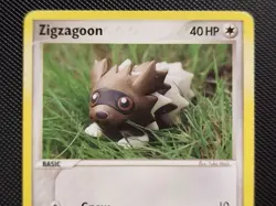 (EX) Zigzagoon 74/106 2005 EX Emerald Pokemon Card Yuka Morii - Image 3