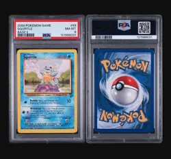 SQUIRTLE 93/130 - BASE SET 2 1999 POKEMON CARD - FRESH SLAB - PSA 8 NM / MINT - Image 4