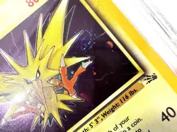ZAPDOS 15/62 COSMOS THUNDERSTORM HOLO FOSSIL POKEMON CARD - PSA 9 MINT SWIRL 🌀 - Image 2
