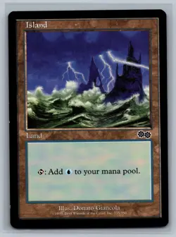 Magic The Gathering Urza's Saga 4x Island #335/350 Land MTG TCG CCG Playset - Image 1