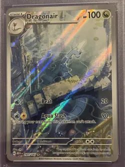 Pokemon TCG Dragonair Illustration Rare Card 181/165 Scarlet & Violet 151 PSA 9 - Image 2