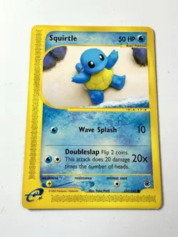 Squirtle 131/165 Expedition Base Yuka Morii Vintage E-Series Pokemon Card EX/LP - Image 1