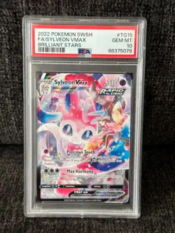 Pokemon Sylveon VMAX Brilliant Stars Trainer Gallery Full Art #TG15 PSA 10 - Image 1