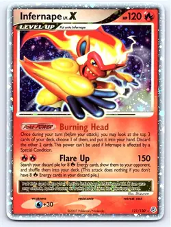 Pokemon Infernape LV.X Diamond and Pearl #121/130 [MP] Small Dents - Image 1