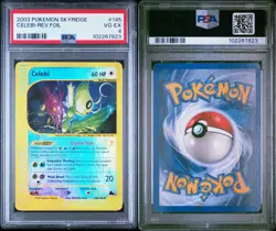 Pokemon Celebi Skyridge Crystal Reverse Holo Secret Rare #145 PSA 4 - Image 3