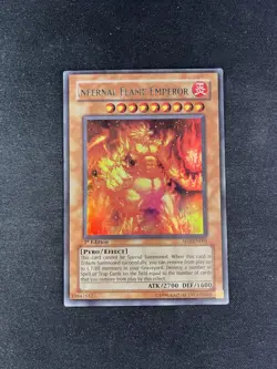 Yu-Gi-Oh! Infernal Flame Emperor SD3-EN001 1st Edition Ultra Rare Yugioh - Image 1