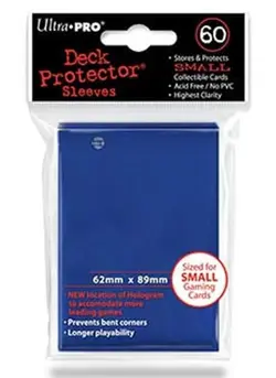 60 x Ultra Pro Deck Protector Small Card Sleeves Gloss BLUE YuGiOh 62 x 89mm - Image 2