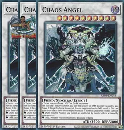 Yugioh! 3x Chaos Angel RA05-EN043 Secret Rare 1st Ed NM - Image 1