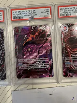 One Piece OP13 Five Elders God Pack (Demon Pack) PSA 10 Sequential Cert English - Image 3