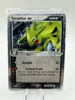 Pokemon TCG Tyranitar EX Cosmos Holo Ultra Rare Card 17/17 Pop Series 1 - Image 1