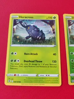 008/189 Heracross Reverse Holo Pair set Astral Radiance Pokemon TCG Cards Bundle - Image 2