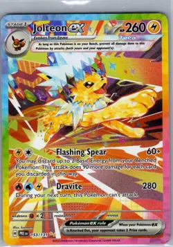Jolteon ex 153/131 SIR SV: Prismatic Evolutions - Pokemon Card - NM - Image 1