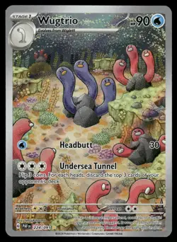 Pokemon Cards Wugtrio 224/091 Paldean Fates Illustration Rare NM - Image 1
