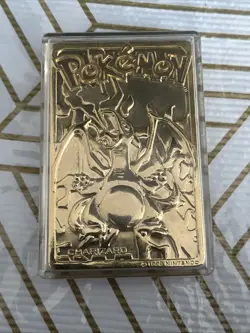 Charizard Pokemon 23K Gold Plated Trading Card Burger King 1999 - Image 1