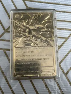Charizard Pokemon 23K Gold Plated Trading Card Burger King 1999 - Image 2