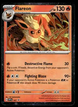 Pokemon TCG SV: Scarlet & Violet Promo Cards #167 Flareon - Image 1