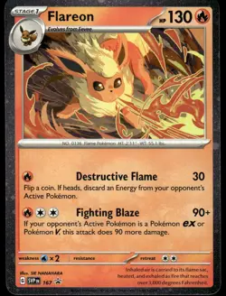 Pokemon TCG SV: Scarlet & Violet Promo Cards #167 Flareon NM - Image 1