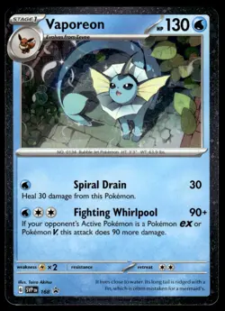 Pokemon TCG SV: Scarlet & Violet Promo Cards #168 Vaporeon NM - Image 1