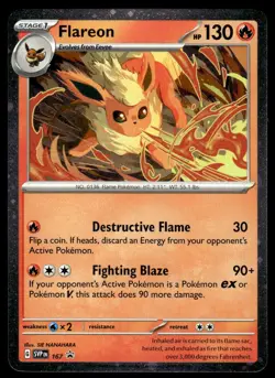 Pokemon TCG SV: Scarlet & Violet Promo Cards #021/187 Flareon NM - Image 1