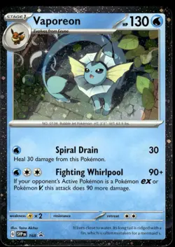 Pokemon TCG SV: Scarlet & Violet Promo Cards #168 Vaporeon NM - Image 1
