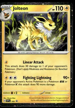 Pokemon TCG SV: Scarlet & Violet Promo Cards #169 Jolteon NM - Image 1