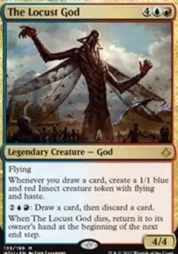 1 x The Locust God - Hour of Devastation - Light Play - MTG - Image 1