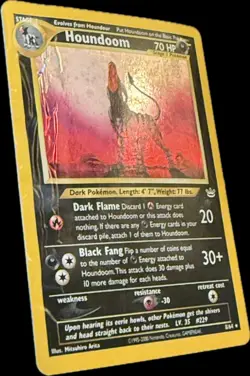 Pokemon 2001 Houndoom Holo Neo Revelation 8/64 - Damaged - Image 2