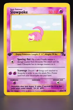 3. Slowpoke - 55/62 - 1st Edition Fossil - Pokemon WOTC Mint/Near Mint - Image 1