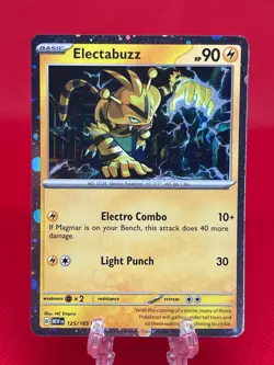 Pokemon TCG Electabuzz 125/165 151 RARE Pixelated Cosmos Holo Promo English NM - Image 1