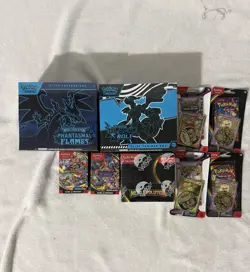 Pokemon TCG Mega Evolutions Booster Box Phantasmal ETB Black Bolt ETB Sealed Lot - Image 1