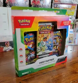 Pokemon First Partner Illustration Collection Series 1 Sealed Box One 3 Promo 🐐 - Image 2