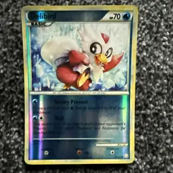 Pokemon TCG Delibird Heartgold & Soulsilver 39/123 Reverse Holo LP. - Image 1