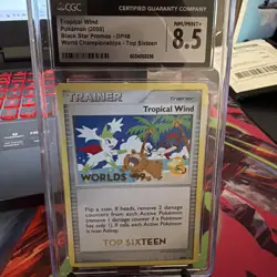 2009 Pokemon Promo World Championships Top Sixteen Tropical Wind #DP48 CGC 8.5 - Image 1