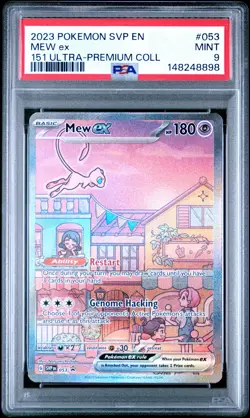 2023 POKEMON SVP EN-SV BLACK STAR PROMO #053 MEW EX PSA 9 - Image 1