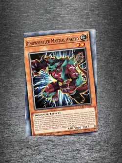 YuGiOh! Dinowrestler Martial Ankylo RIRA - Error Misprint Miscut 1st Edition NM - Image 1