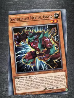 YuGiOh! Dinowrestler Martial Ankylo RIRA - Error Misprint Miscut 1st Edition NM - Image 2