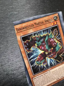 YuGiOh! Dinowrestler Martial Ankylo RIRA - Error Misprint Miscut 1st Edition NM - Image 3