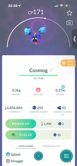 Pokemon Go Legendary Cosmog ( Normal ) - Image 1