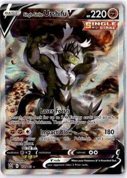 Pokemon TCG Single Strike Urshifu V 151/163 Swsh05 Ultra Rare Holo English - Image 1
